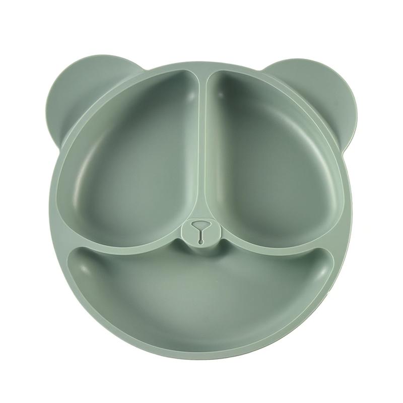 Silicone Suction Plate for Kids, Stays in Place, Split Safe, Microwave Safe