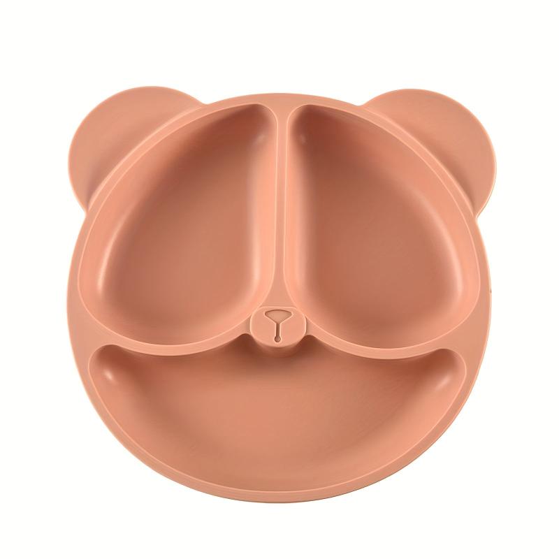 Silicone Suction Plate for Kids, Stays in Place, Split Safe, Microwave Safe