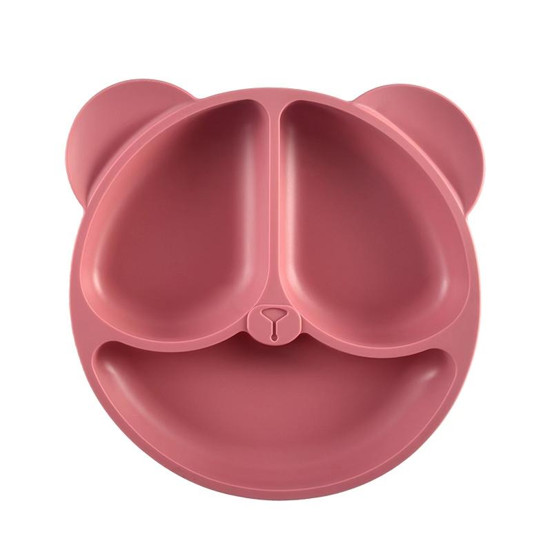 Silicone Suction Plate for Kids, Stays in Place, Split Safe, Microwave Safe
