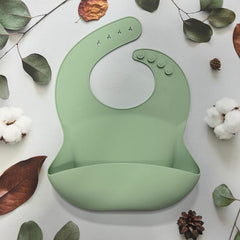 BPA Silicone Baby Bibs Waterproof Soft Unisex Non Messy Adjustable Fit