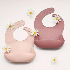 BPA Silicone Baby Bibs Waterproof Soft Unisex Non Messy Adjustable Fit