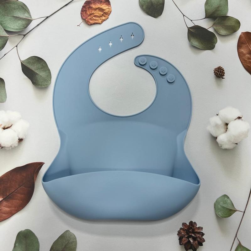BPA Silicone Baby Bibs Waterproof Soft Unisex Non Messy Adjustable Fit