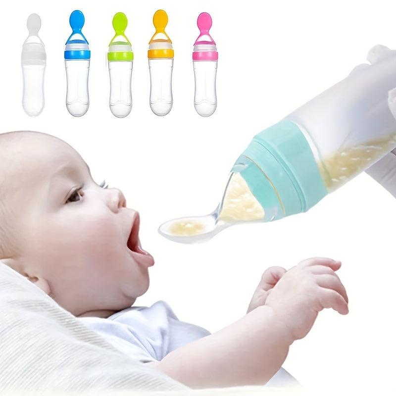 Silicone Baby Food Feeder Spoon 90ml with Suction Toddler Food Processor