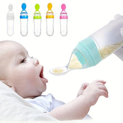 Silicone Baby Food Feeder Spoon 90ml with Suction Toddler Food Processor
