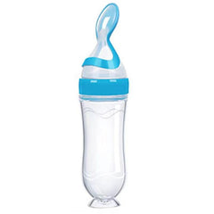 90ml Silicone Feeding Bottle With Spoon & Stand