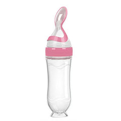 90ml Silicone Feeding Bottle With Spoon & Stand