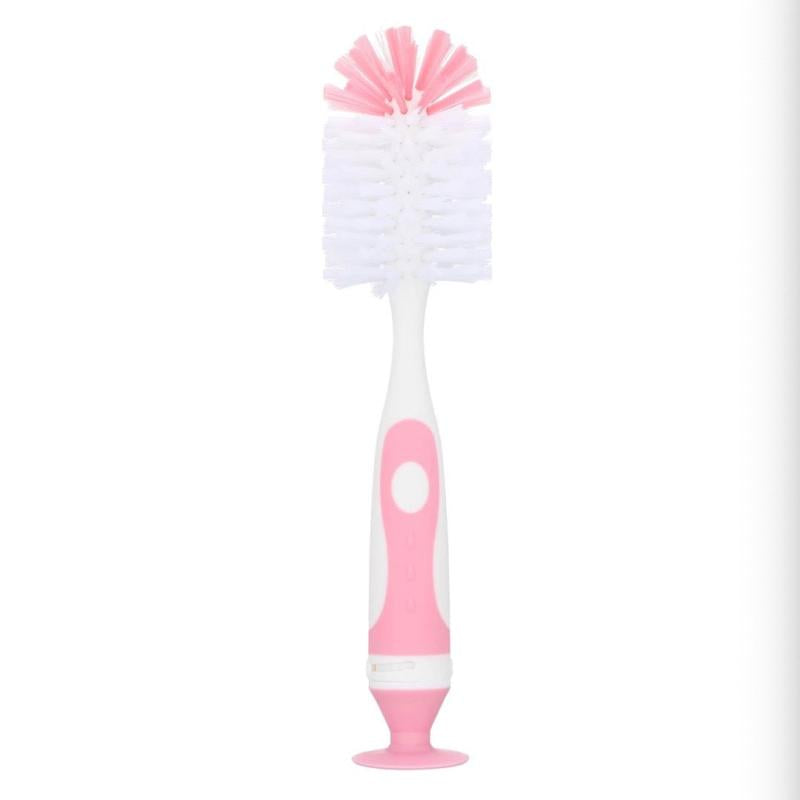 2 in 1 Bristle Bottle Brush w/ Nipple Brush & Stand Baby Bottle Brush Set