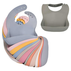 Silicone Baby Feeding Set with Bib, Suction Bowl & Spoon