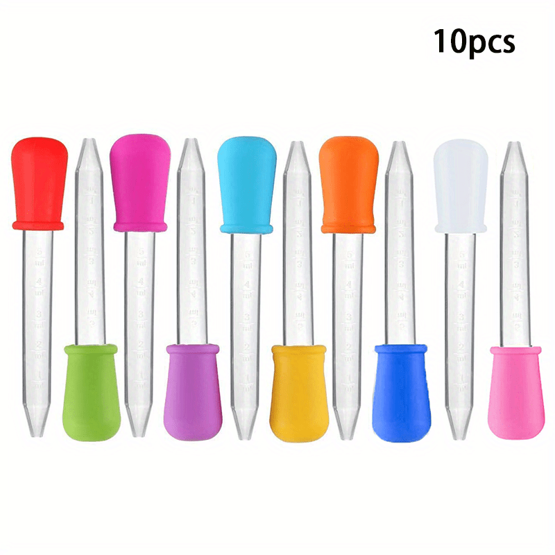 10pcs 5ml Small Silicone Plastic Pipette Dropper Lab Pipettes Liquid Dr...