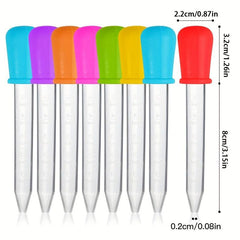 10pcs 5ml Small Silicone Plastic Pipette Dropper Lab Pipettes Liquid Dr...