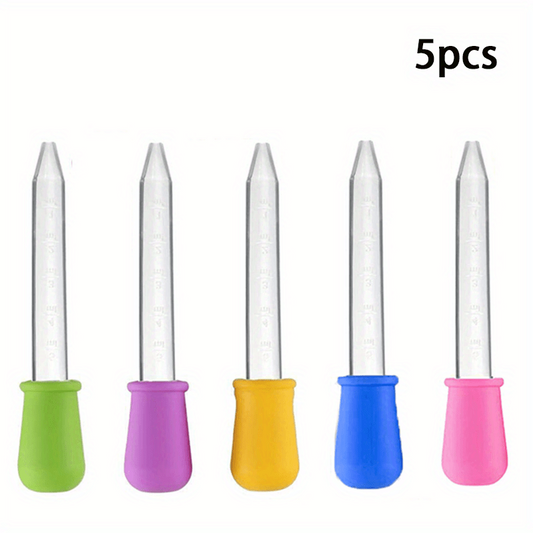 10pcs 5ml Small Silicone Plastic Pipette Dropper Lab Pipettes Liquid Dr...
