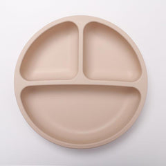 Silicone Triple Grid Baby Plate, No Suction
