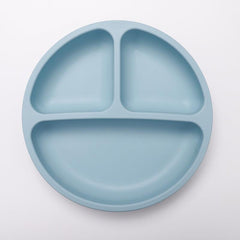 Silicone Triple Grid Baby Plate, No Suction