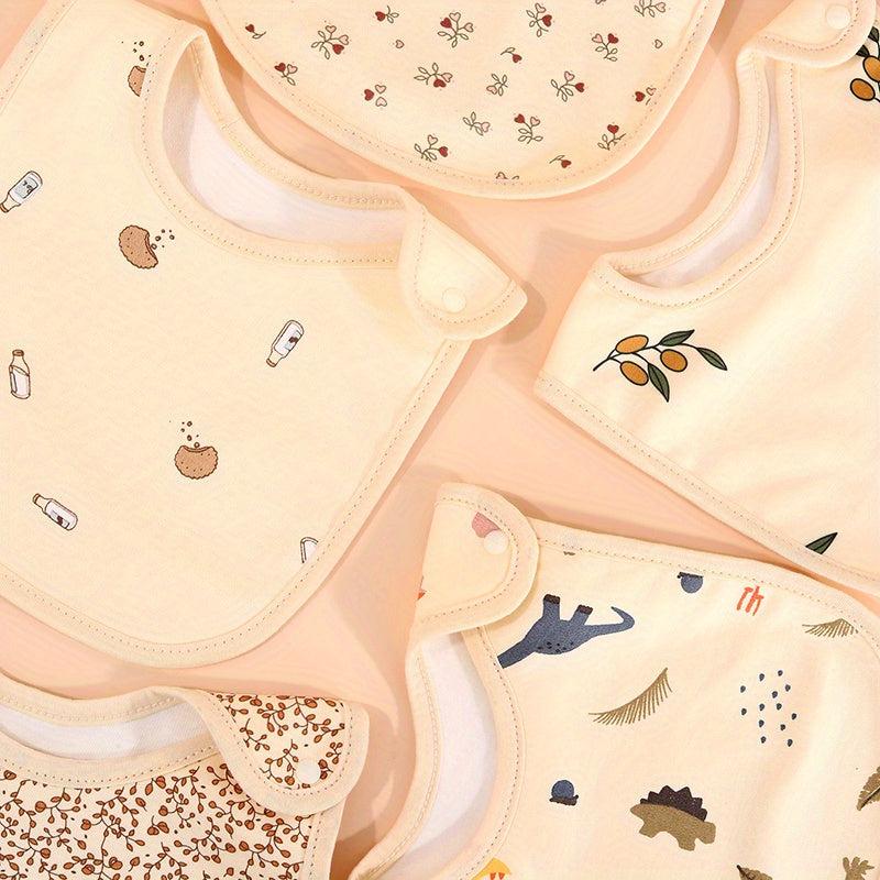 3pcs Cotton Gauze Baby Bibs Waterproof Newborn Infants Burp Cloths