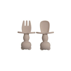 2pcs Baby Training Fork Spoon Set Soft Silicone BPA Learning Tableware