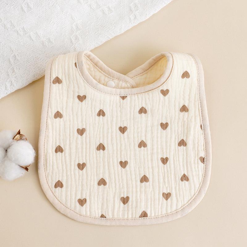 U shaped Bib Six layer Gauze Baby Towel Eating Bib