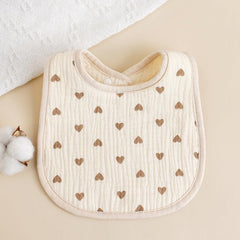 U shaped Bib Six layer Gauze Baby Towel Eating Bib