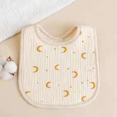 U shaped Bib Six layer Gauze Baby Towel Eating Bib