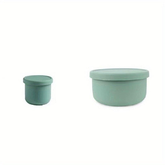 2pcs Silicone Kids Bento Box Leak Proof Lunch Box No BPAs & Chemical Dyes
