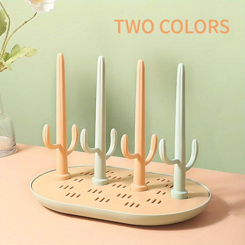 Cactus Baby Bottle Draining Rack - Green