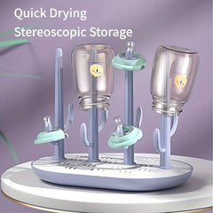 Cactus Baby Bottle Draining Rack - Green