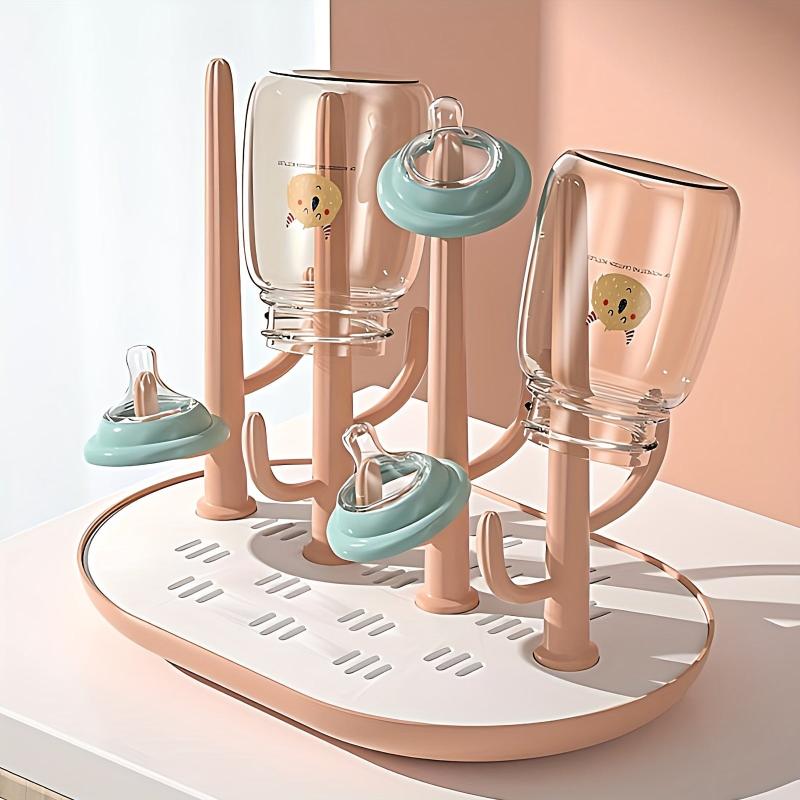 Cactus Baby Bottle Draining Rack - Green