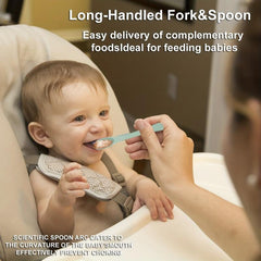 Silicone Baby Spoon & Fork Feeding Set