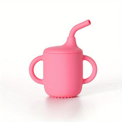 Silicone Training Cup With Straw Non Slip Handles NO BPA