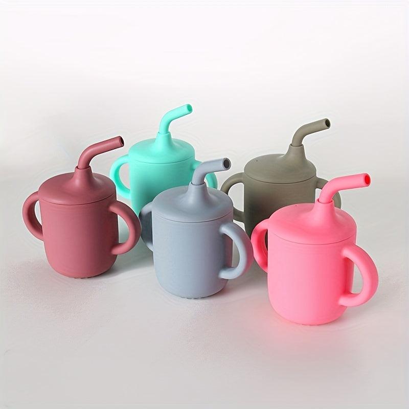 Silicone Training Cup With Straw Non Slip Handles NO BPA