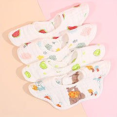 2pcs Cotton Baby Bibs Petal Absorbent Newborn Burp Cloths Bandana Scarf