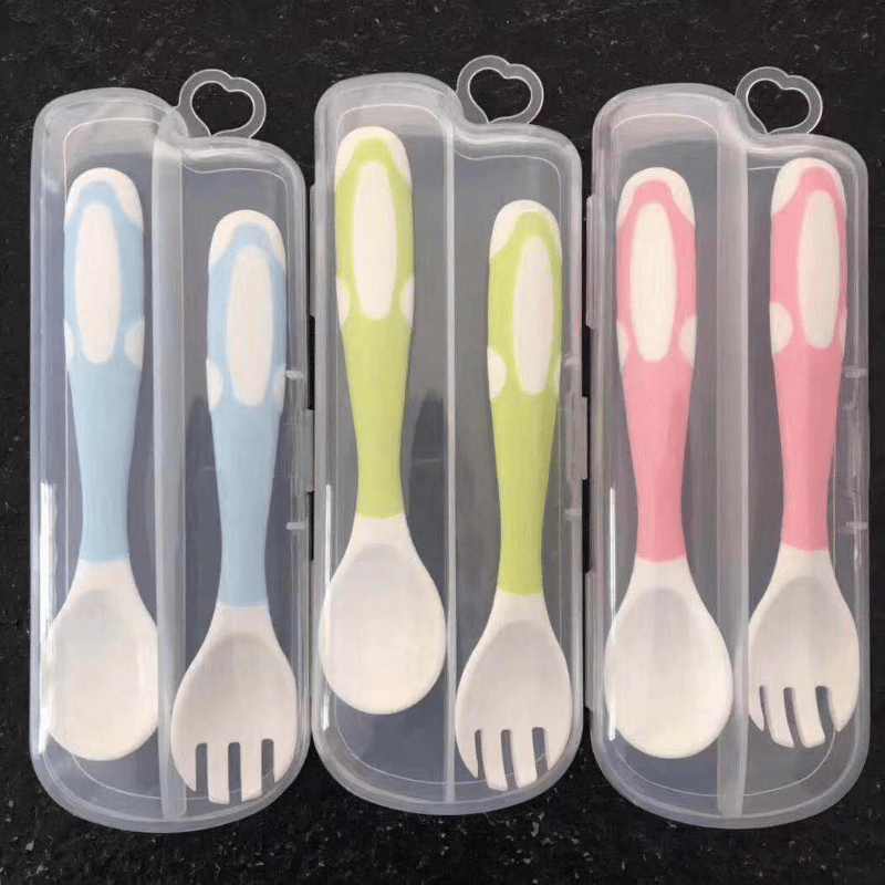 Baby Learning Spoon Fork Set Bendable 2pcs