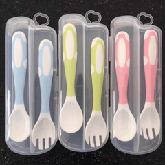 Baby Learning Spoon Fork Set Bendable 2pcs