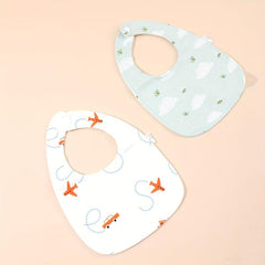 2pcs Cotton Gause Baby Bibs Infants Kids Bandana Burp Cloths Soft