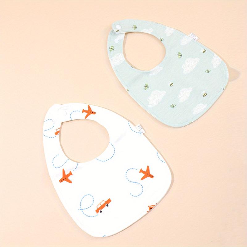 2pcs Cotton Gause Baby Bibs Infants Kids Bandana Burp Cloths Soft