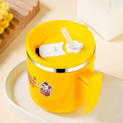 Kids' 304 Stainless Steel Straw Cup with Anti Fall Protection