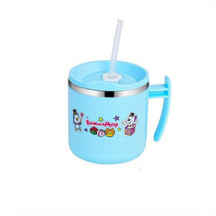 Kids' 304 Stainless Steel Straw Cup with Anti Fall Protection