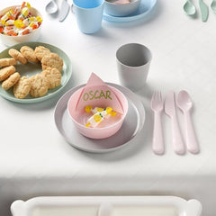 18pcs Kids Plastic Utensils Light Macaroons BPA-Free 6 Colors 1-12 Years Old