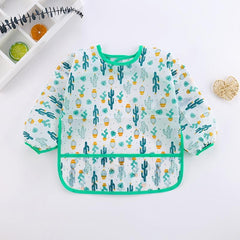 Waterproof Long Sleeve Feeding Bibs for Kids 0-3 Years