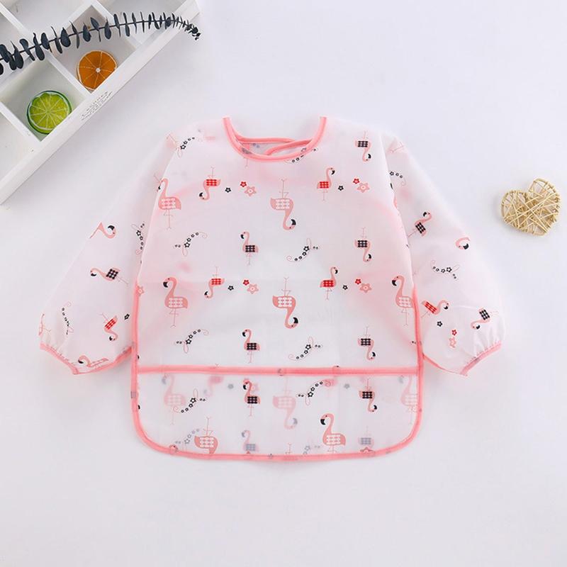 Waterproof Long Sleeve Feeding Bibs for Kids 0-3 Years
