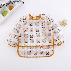 Waterproof Long Sleeve Feeding Bibs for Kids 0-3 Years