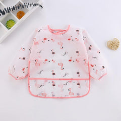 Waterproof Long Sleeve Feeding Bibs for Kids 0-3 Years