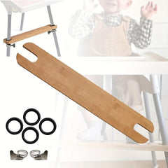 Adjustable Bamboo Baby High Chair with Footrest