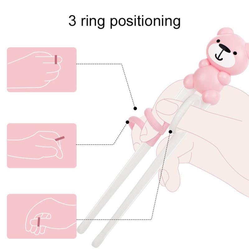 Non slip Baby Practising Chopsticks Cartoon Bear Training