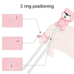 Non slip Baby Practising Chopsticks Cartoon Bear Training