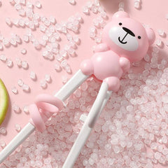 Non slip Baby Practising Chopsticks Cartoon Bear Training