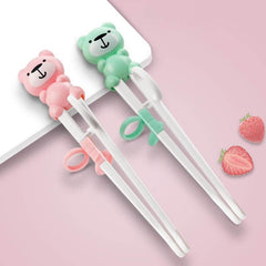 Non slip Baby Practising Chopsticks Cartoon Bear Training