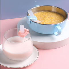Baby Buckle Straw for Drinking Soup or Water, Learn to Eat