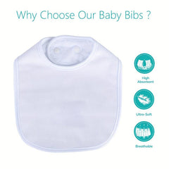 10pcs Waterproof 100% Organic Cotton Bibs Baby 4 Layers Unisex Bandana Bib