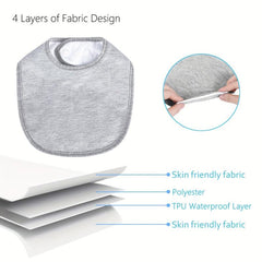 10pcs Waterproof 100% Organic Cotton Bibs Baby 4 Layers Unisex Bandana Bib