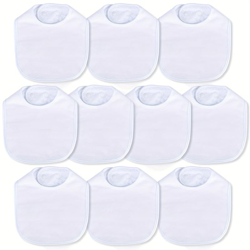 10pcs Waterproof 100% Organic Cotton Bibs Baby 4 Layers Unisex Bandana Bib
